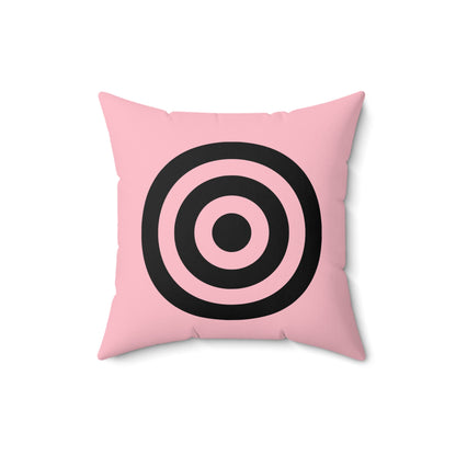 Pink, Black Retro Target Cushion Pillow