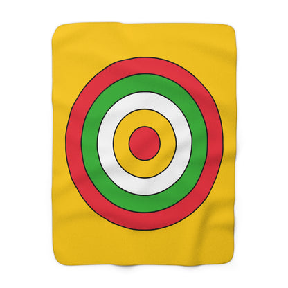 Myanmar Retro Target Blanket Throw
