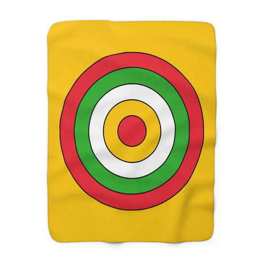 Myanmar Retro Target Blanket Throw