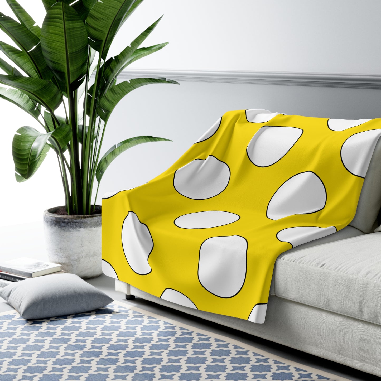 Vatican City Retro Polka Dots Blanket Throw