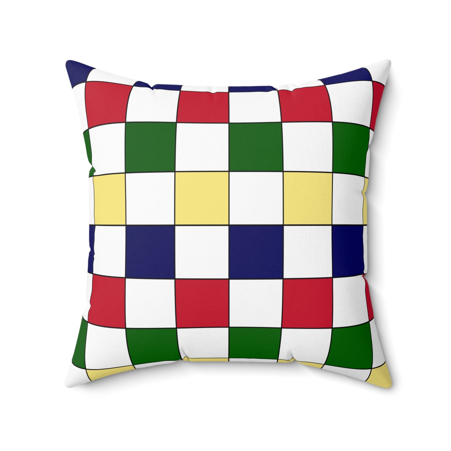 British Indian Ocean Territory Retro Check Cushion Pillow