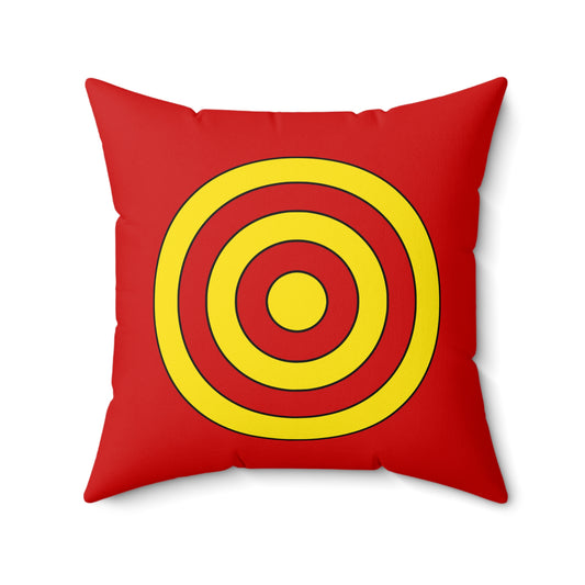 North Macedonia Retro Target Cushion Pillow