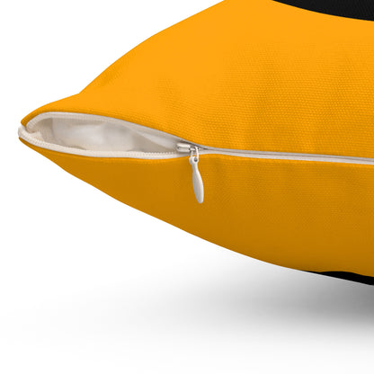 Orange, Black Retro Target Cushion Pillow