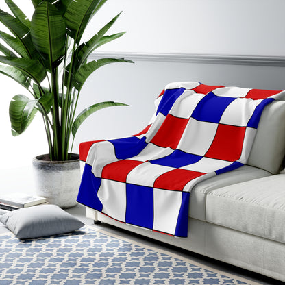 Costa Rica Retro Check Blanket Throw