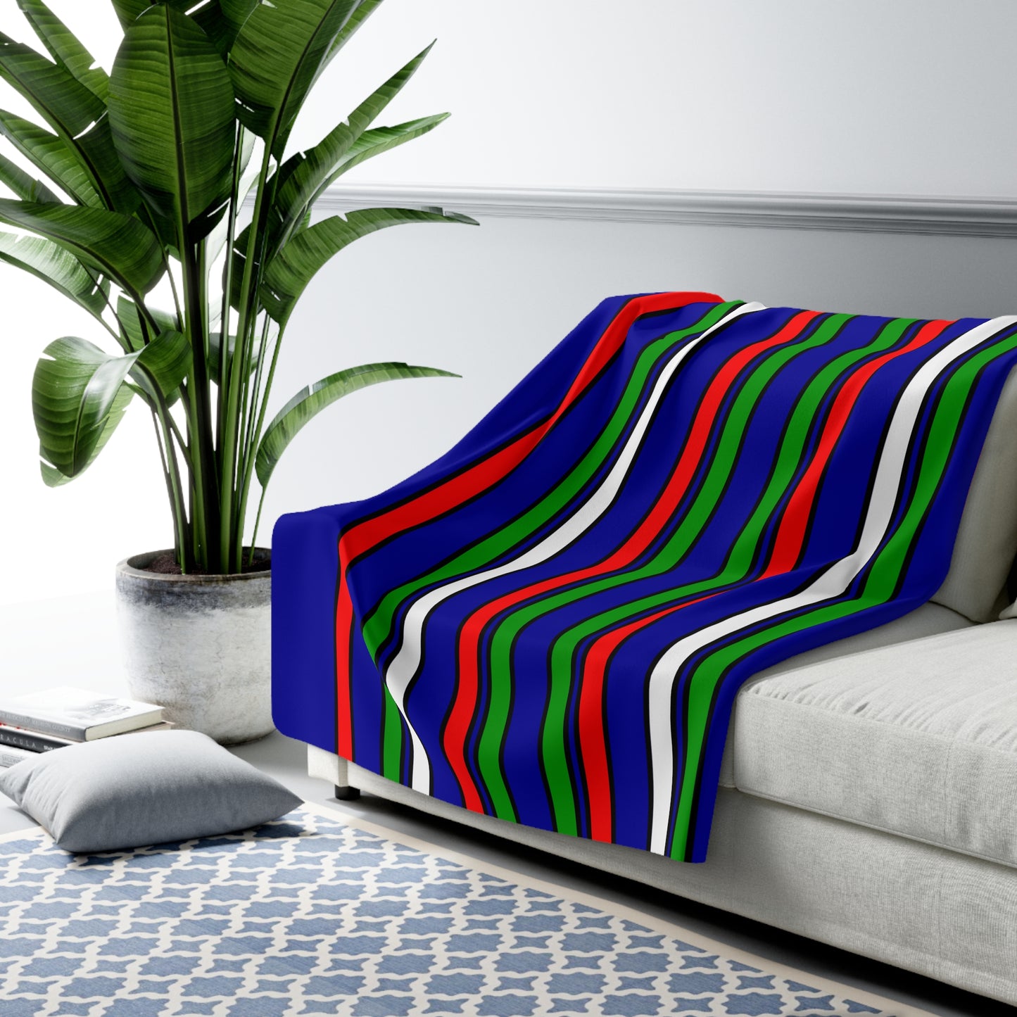 Gambia Retro Stripes Blanket Throw