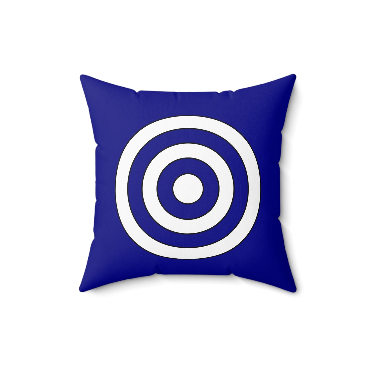 Dark Blue, White Retro Target Cushion Pillow