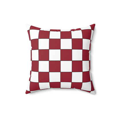 Latvia Retro Check Cushion Pillow