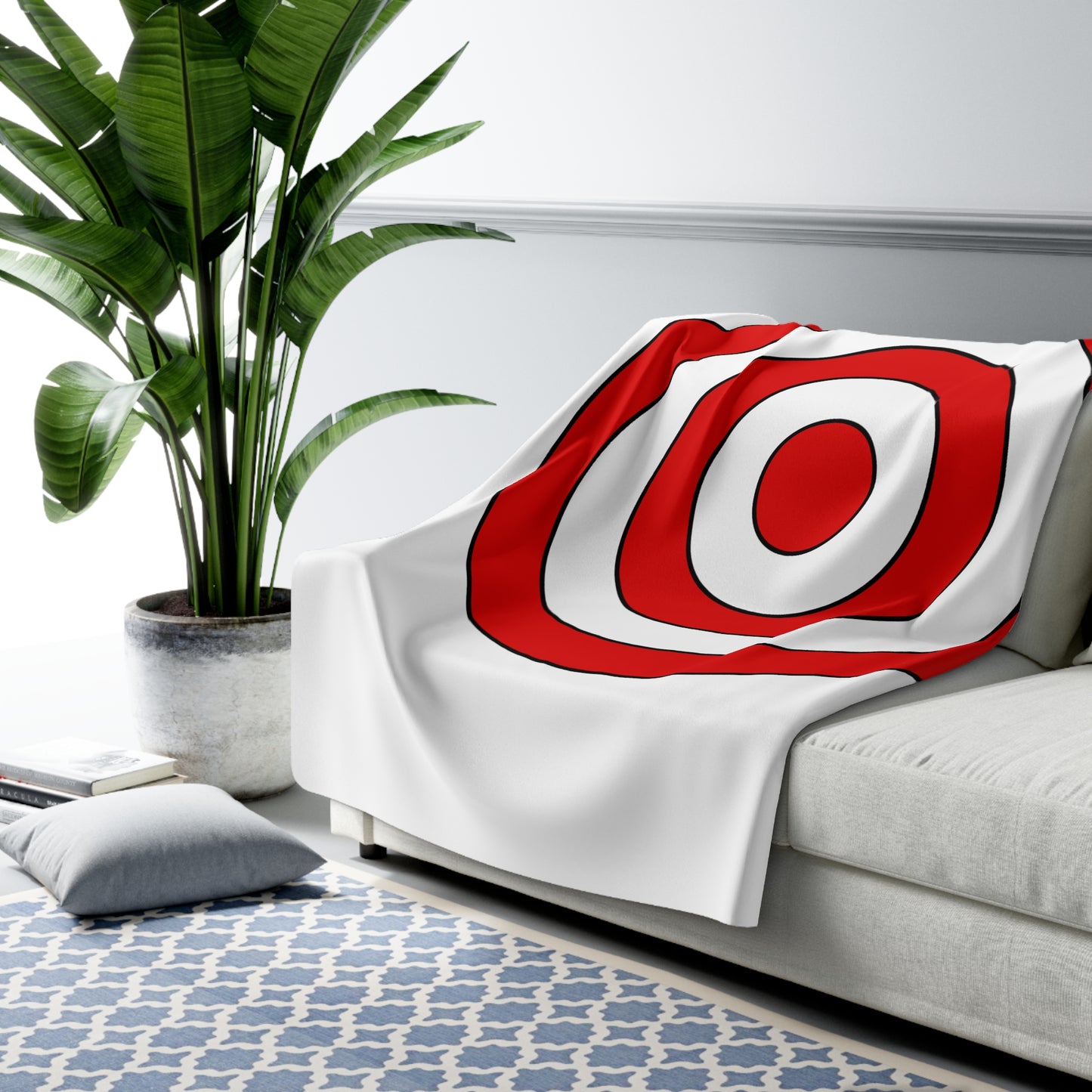 Singapore Retro Target Blanket Throw