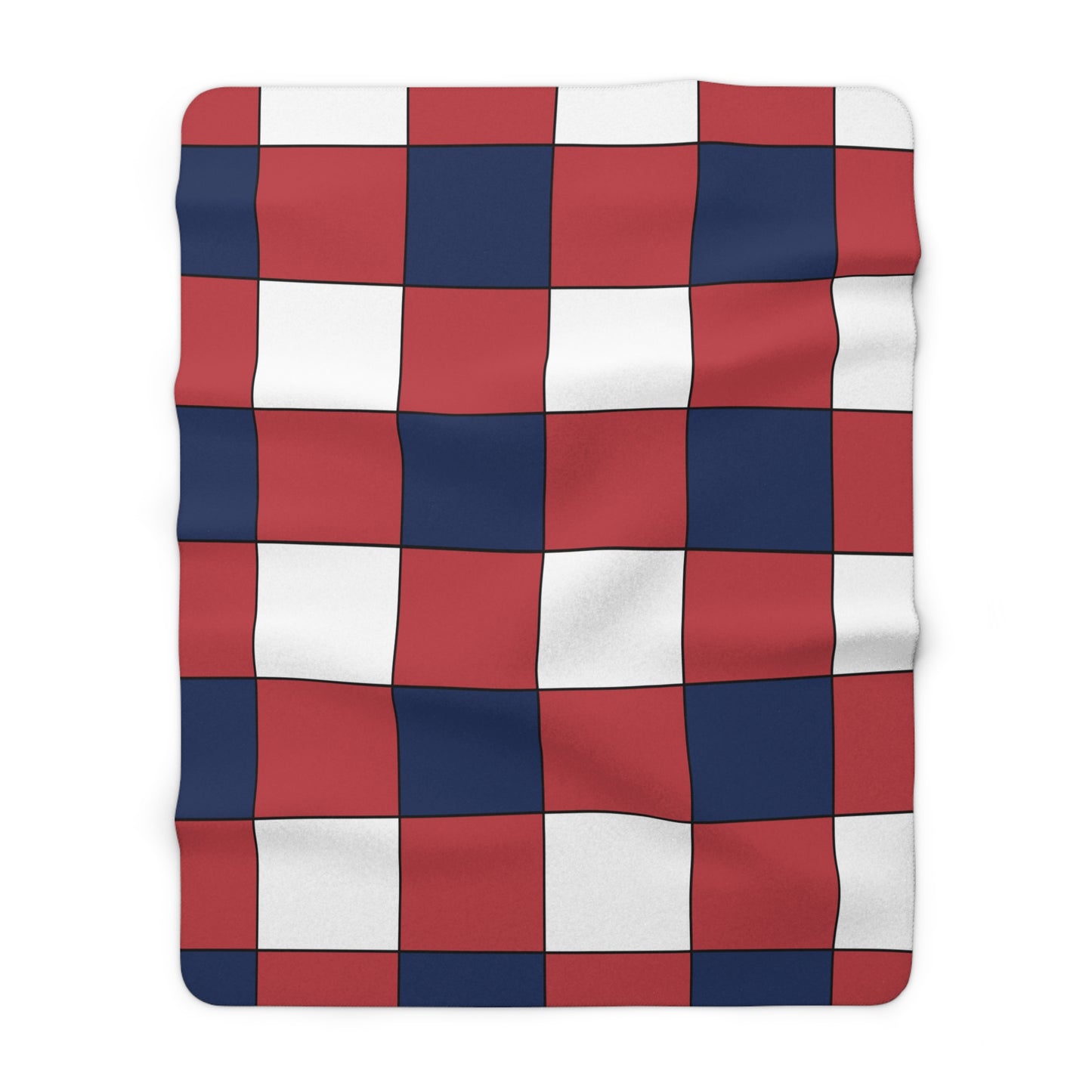 United States of America (USA) Retro Check Blanket Throw