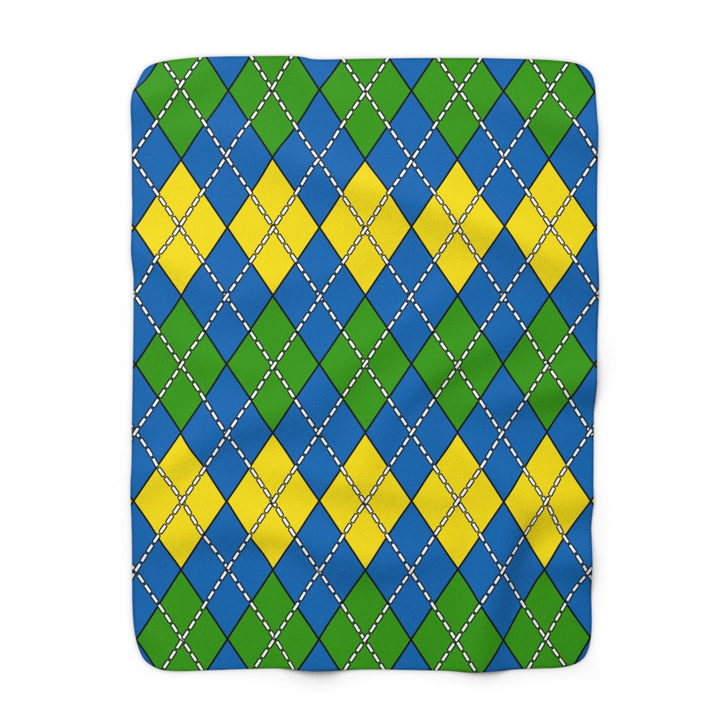 Gabon Retro Argyle Blanket Throw