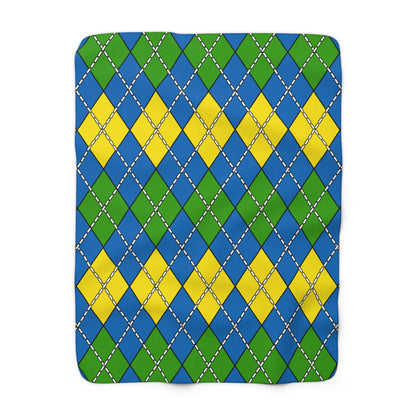 Gabon Retro Argyle Blanket Throw