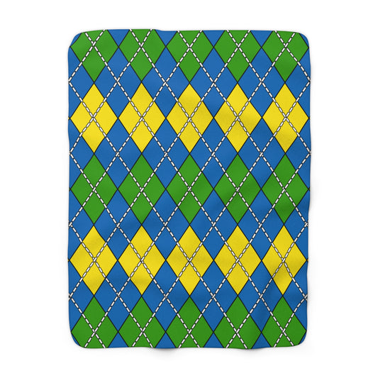 Gabon Retro Argyle Blanket Throw