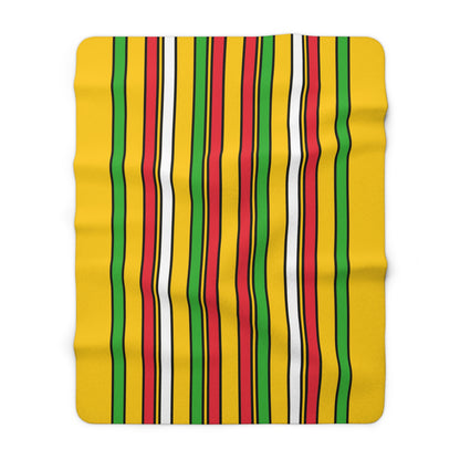 Myanmar Retro Stripes Blanket Throw