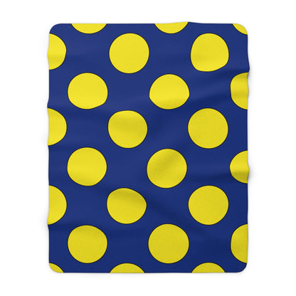 Curacao Retro Polka Dots Blanket Throw