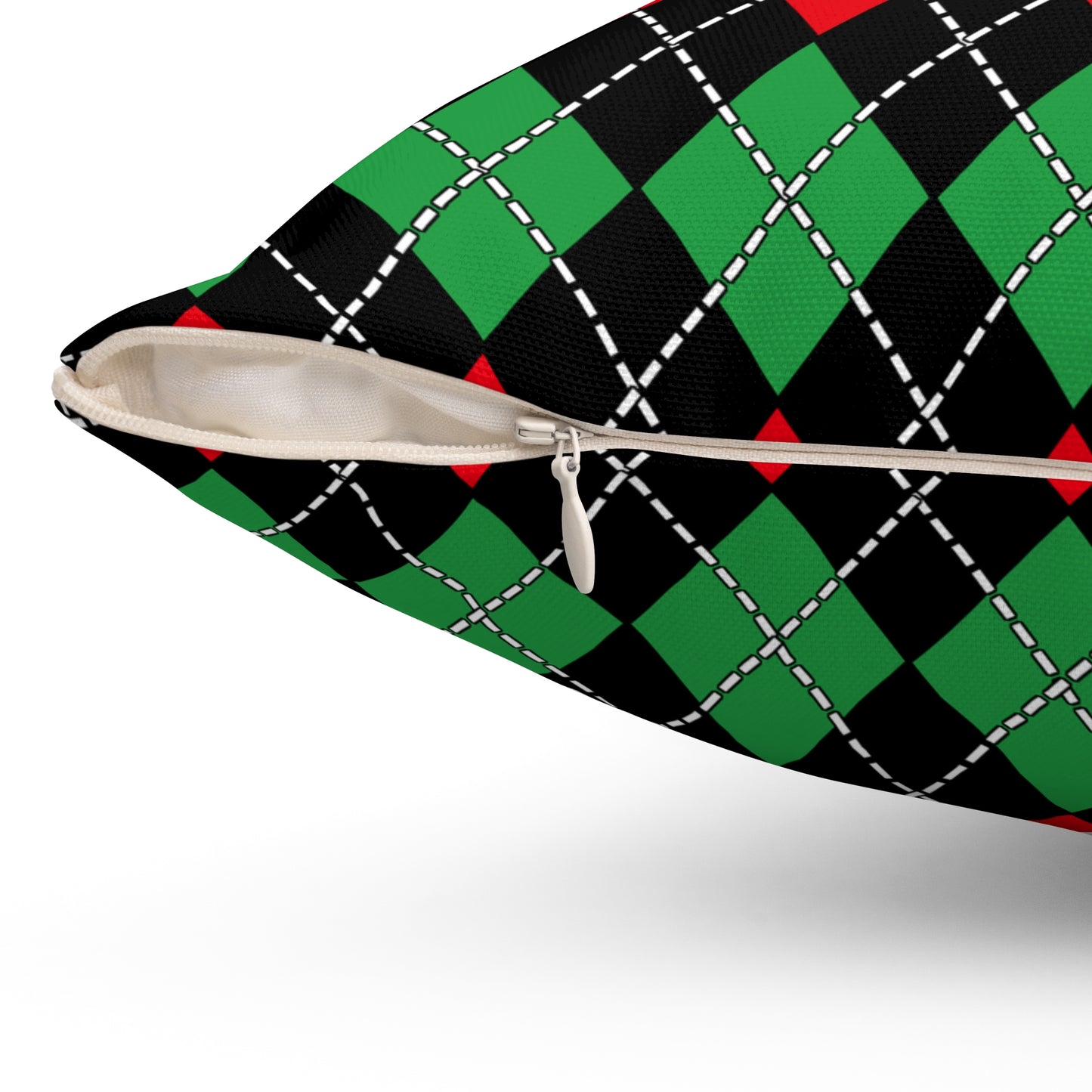 Libya Retro Argyle Cushion Pillow