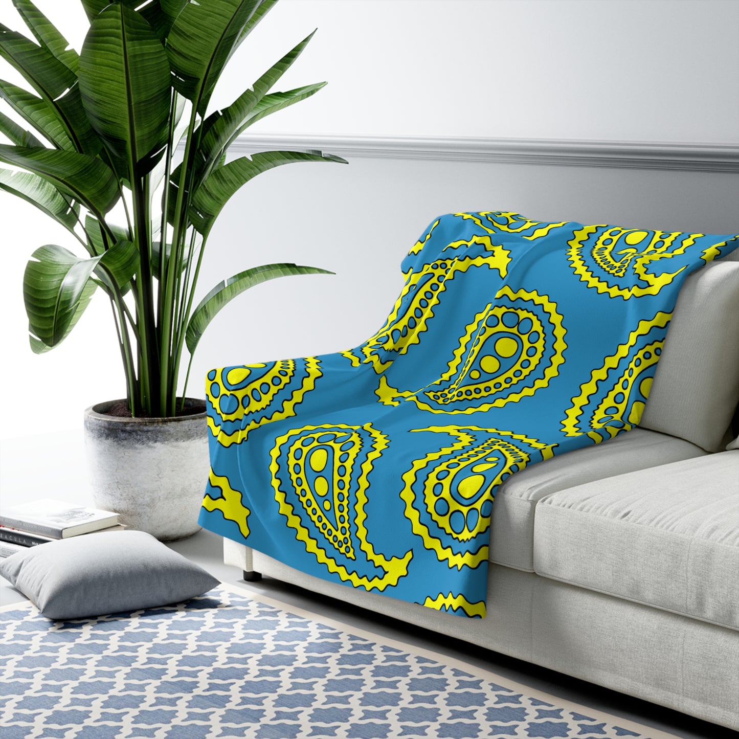 Aruba Retro Paisley Blanket Throw