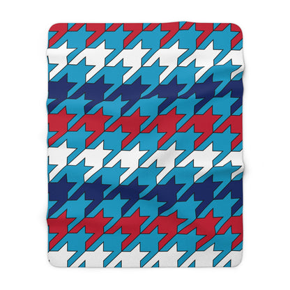 Tuvalu Retro Houndstooth Blanket Throw
