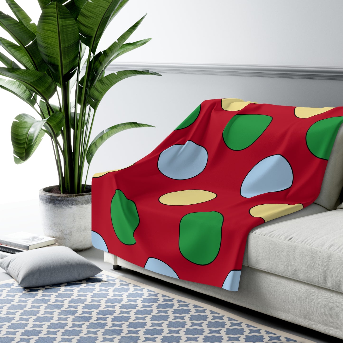 Eritrea Retro Polka Dots Blanket Throw