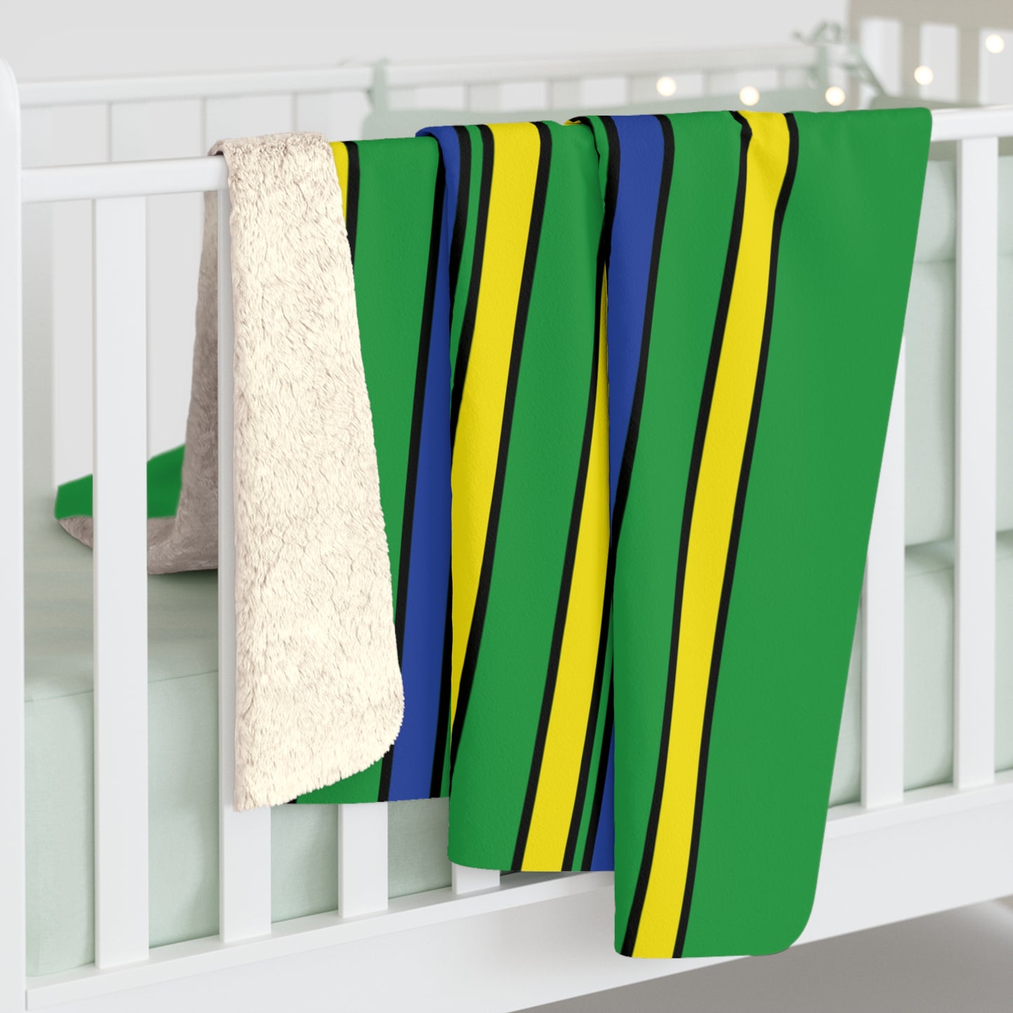 Brazil Retro Stripes Blanket Throw