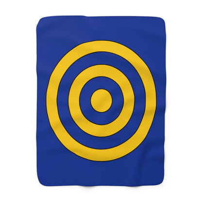 European Union Retro Target Blanket Throw