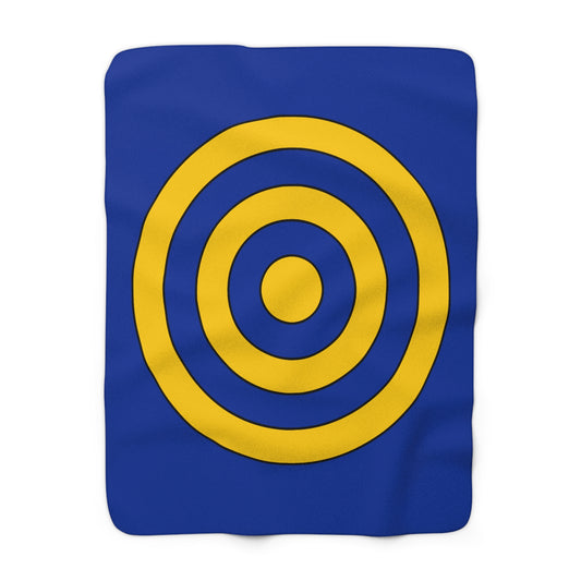 European Union Retro Target Blanket Throw