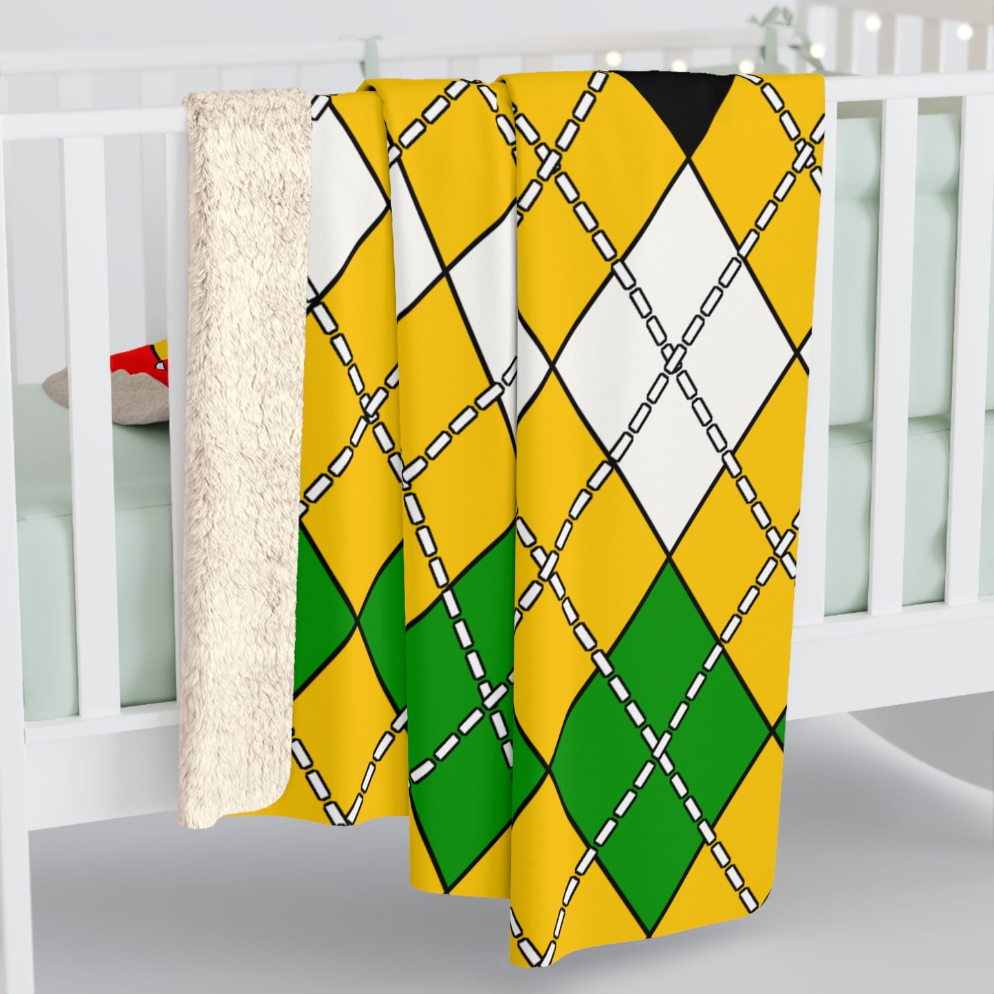 Mozambique Retro Argyle Blanket Throw