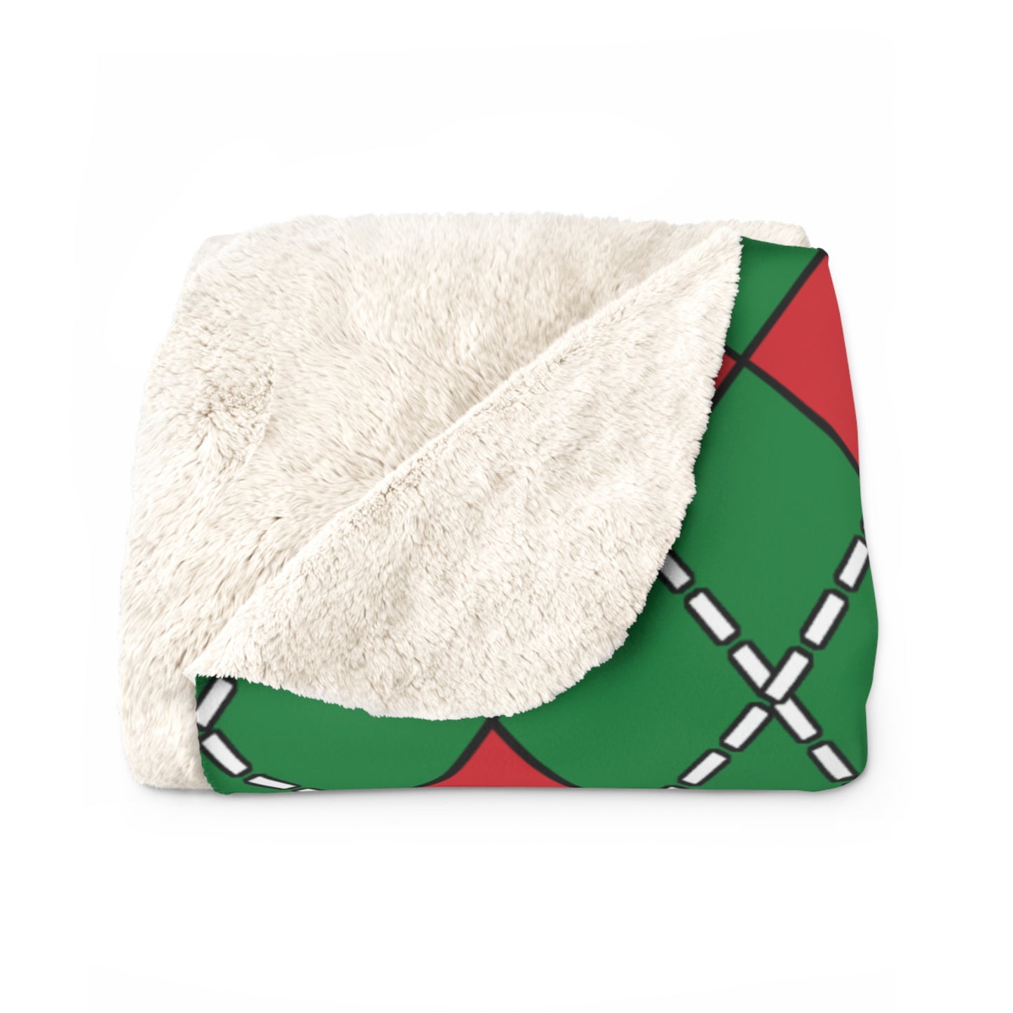 Turkmenistan Retro Argyle Blanket Throw