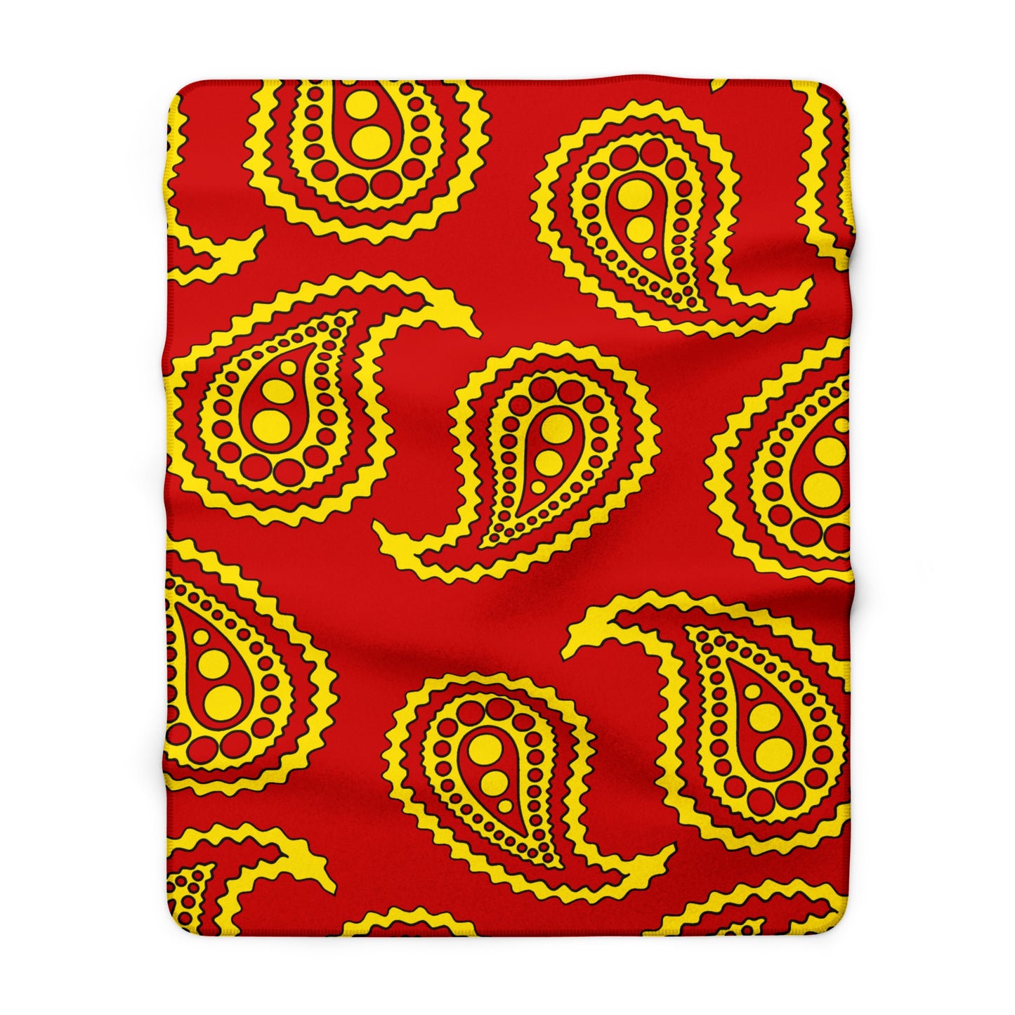 North Macedonia Retro Paisley Blanket Throw