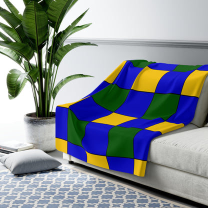 Solomon Islands Retro Check Blanket Throw
