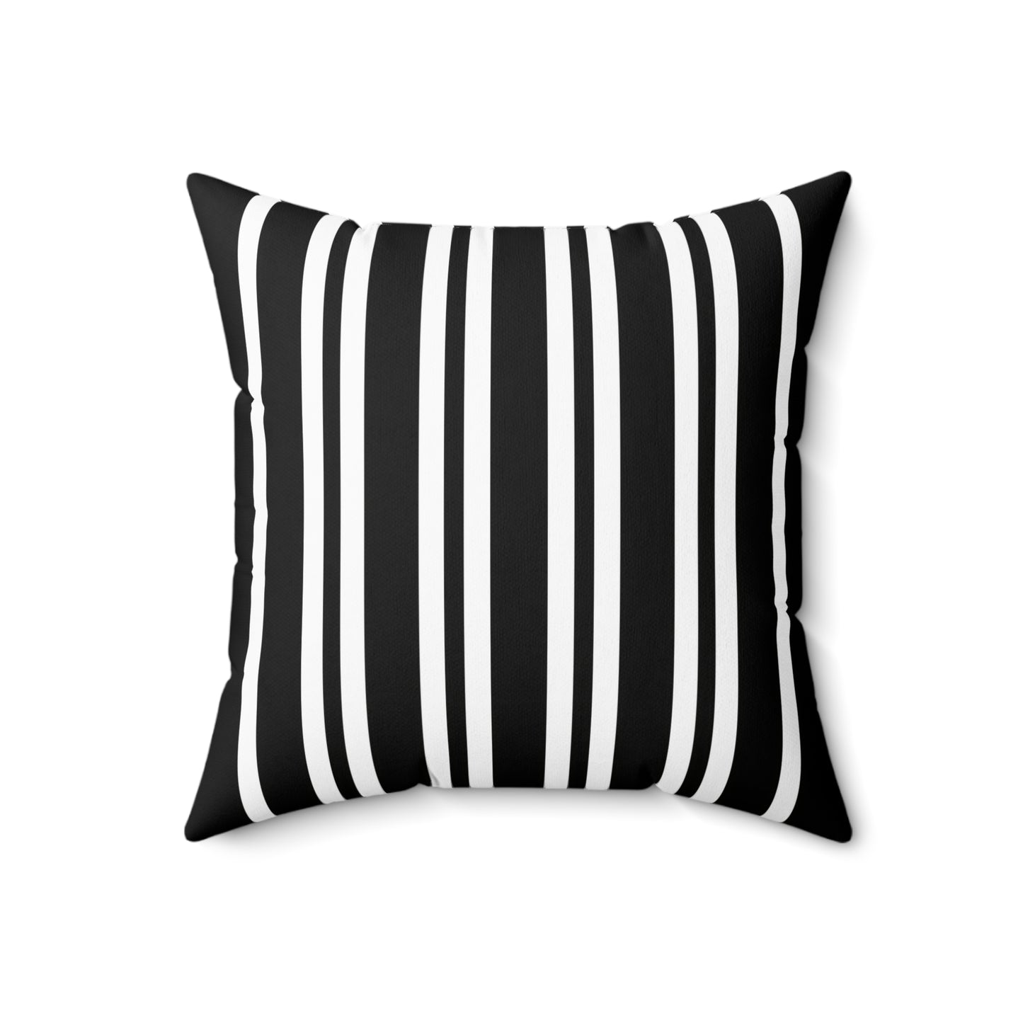 Black, White Retro Stripes Cushion Pillow