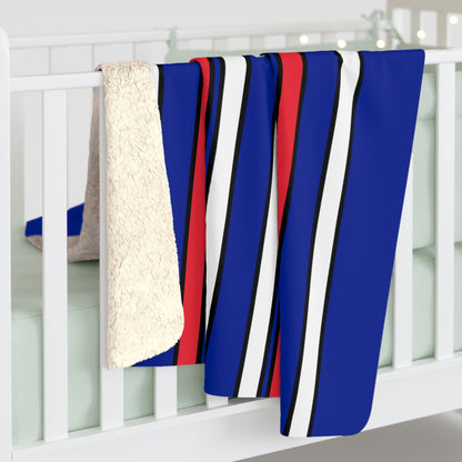 French Southern Territories Retro Stripes Blanket Throw