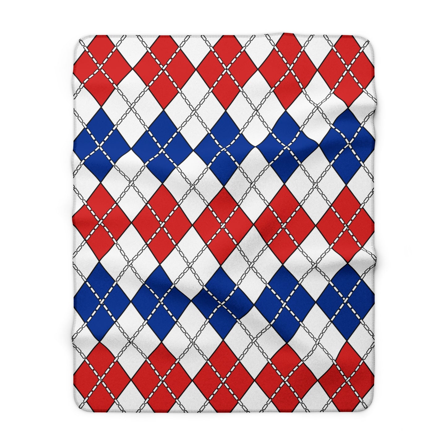 Faroe Islands Retro Argyle Blanket Throw