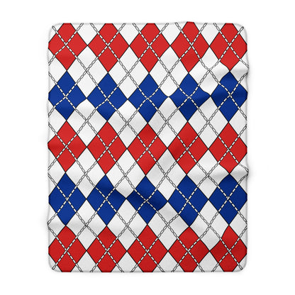 Faroe Islands Retro Argyle Blanket Throw
