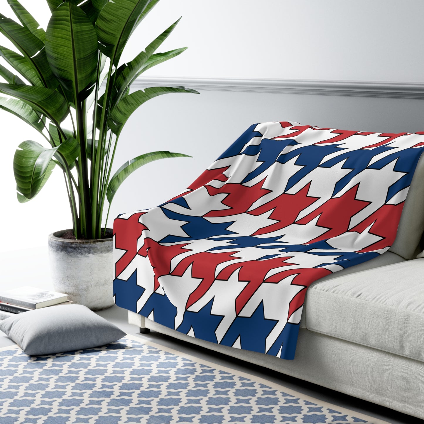 Serbia Retro Houndstooth Blanket Throw