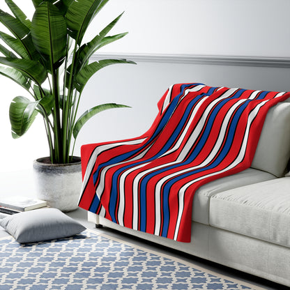 Slovakia Retro Stripes Blanket Throw