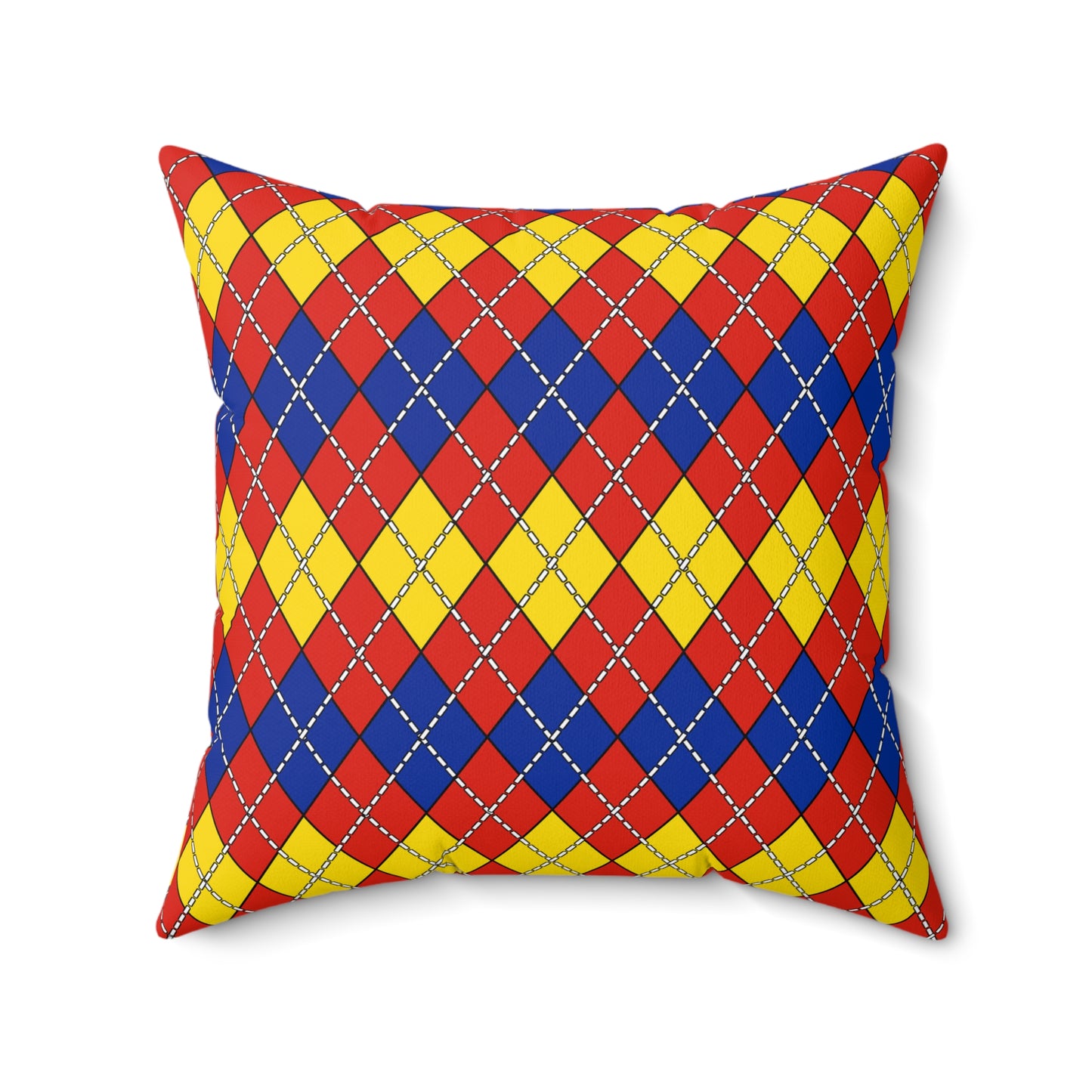 Romania Retro Argyle Cushion Pillow