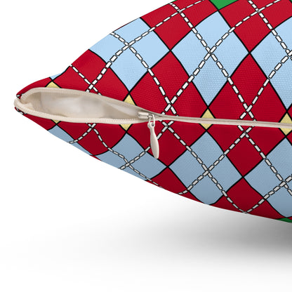 Eritrea Retro Argyle Cushion Pillow