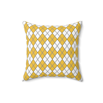 United States Virgin Islands Retro Argyle Cushion Pillow