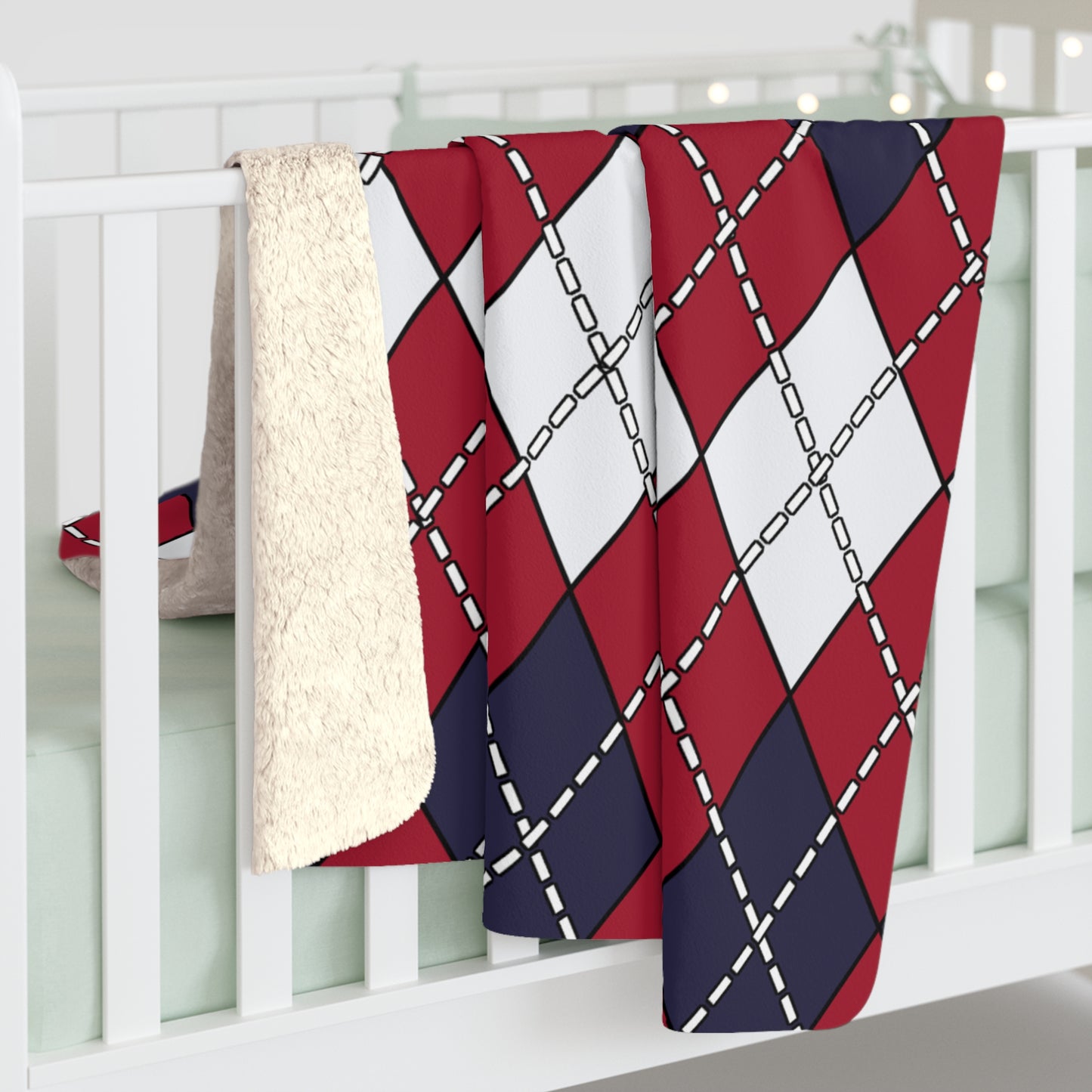 Thailand Retro Argyle Blanket Throw