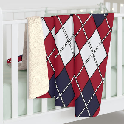 Thailand Retro Argyle Blanket Throw