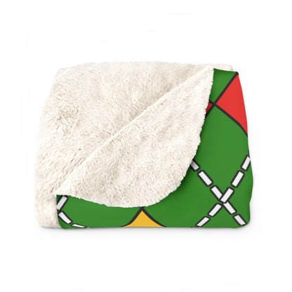 Ethiopia Retro Argyle Blanket Throw
