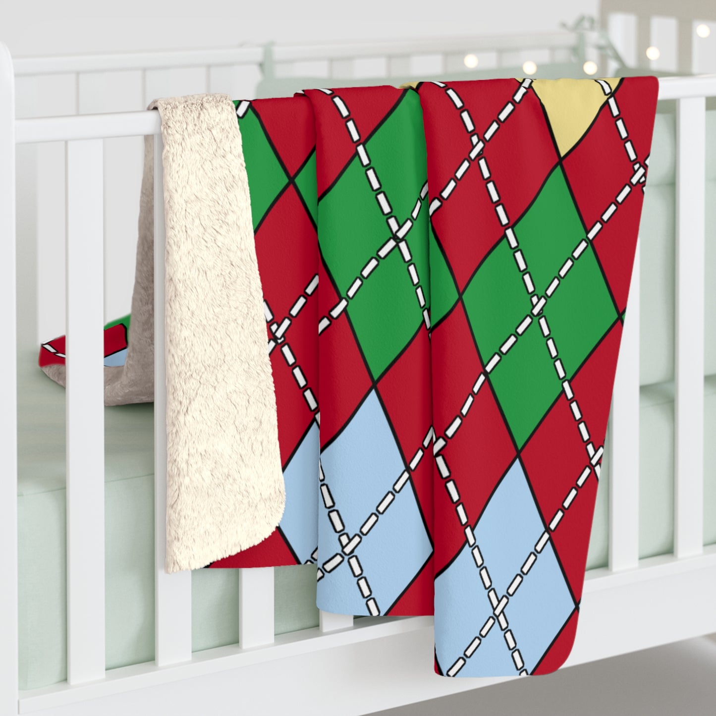 Eritrea Retro Argyle Blanket Throw