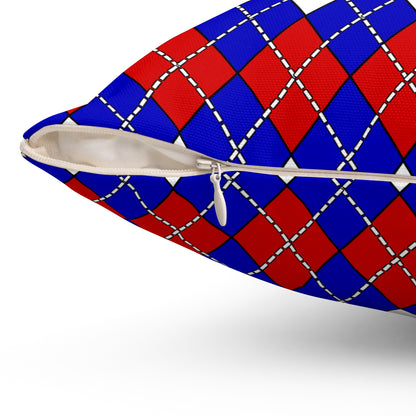 Slovenia Retro Argyle Cushion Pillow
