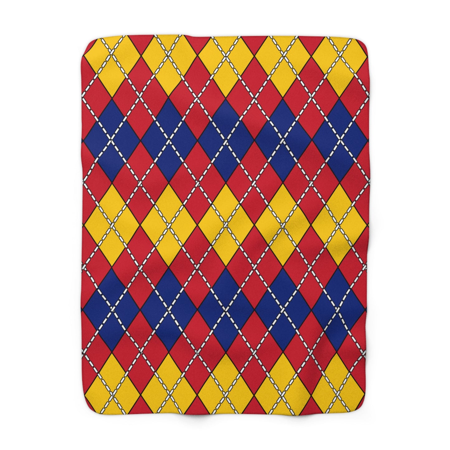 Venezuela Retro Argyle Blanket Throw