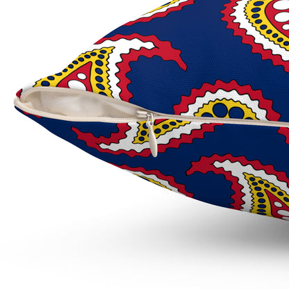 Turks And Caicos Islands Retro Paisley Cushion Pillow