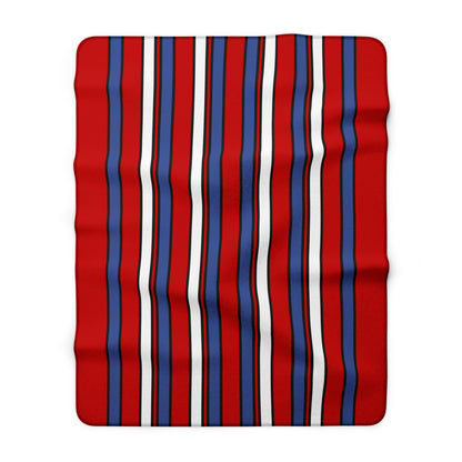 Democratic Peoples Republic Of Korea Retro Stripes Blanket Throw