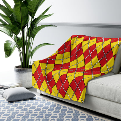 Catalonia Retro Argyle Blanket Throw