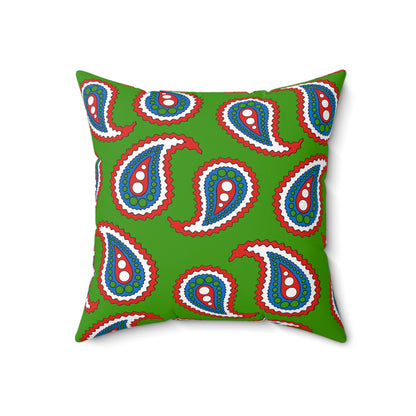 Equatorial Guinea Retro Paisley Cushion Pillow