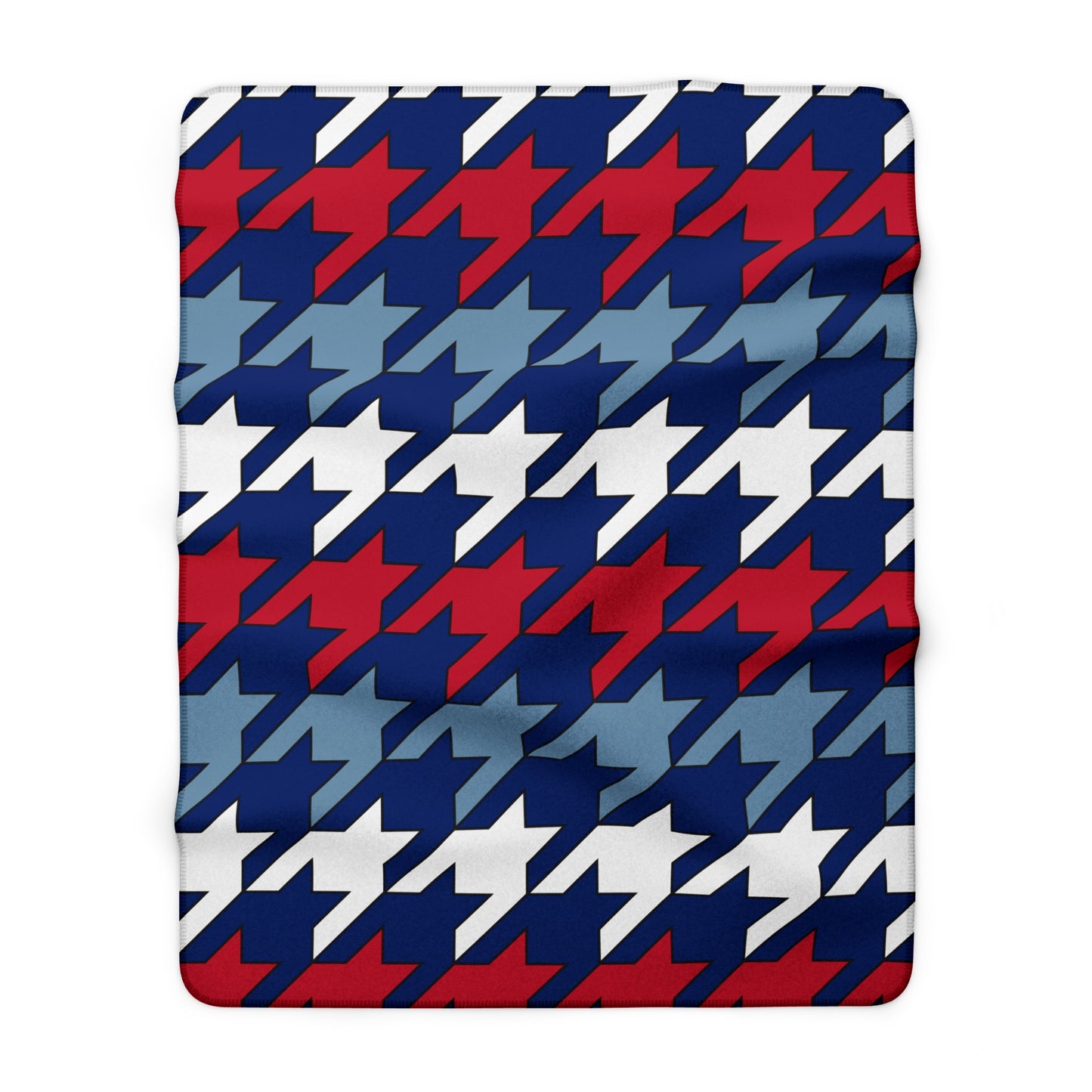 Falkland Islands Retro Houndstooth Blanket Throw
