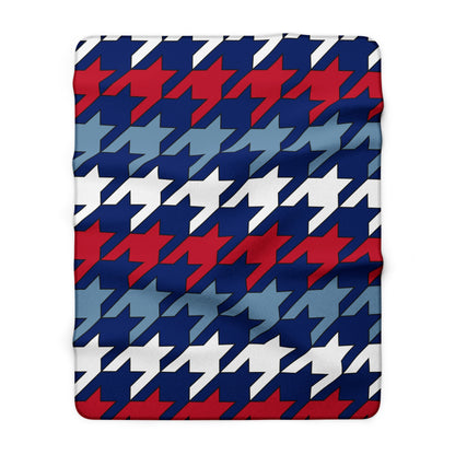 Falkland Islands Retro Houndstooth Blanket Throw